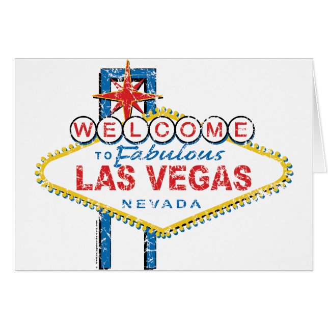 Välkommen till Fabulous Las Vegas Hälsningskort (Framsidan Horizontal)