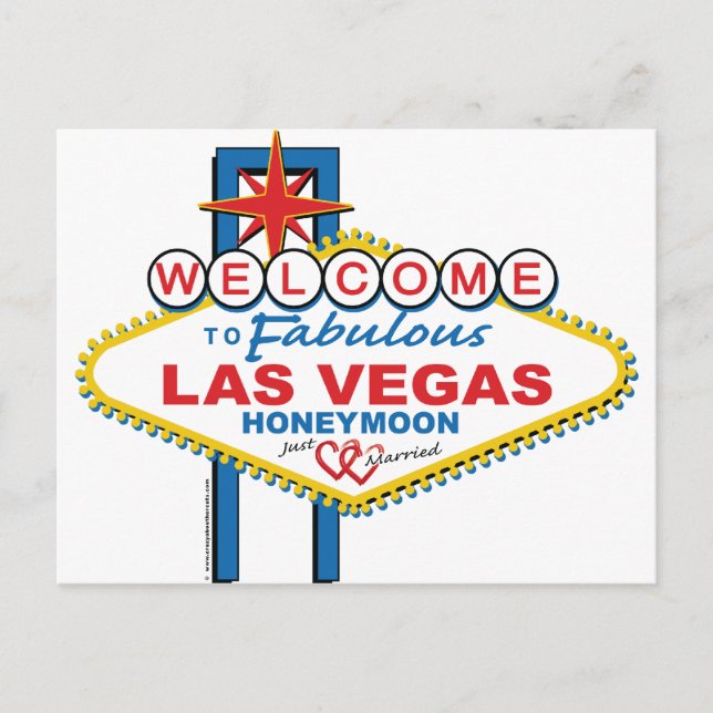 Välkommen till Fabulous Las Vegas Honeymoon Vykort (Framsida)