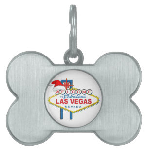 Välkommen till Fabulous Las Vegas-jul ID-bricka Husdjur