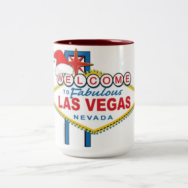 Välkommen till Fabulous Las Vegas-jul Två-Tonad Mugg (Center)