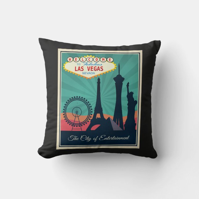 Välkommen till Fabulous Las Vegas Kudde (Framsida)