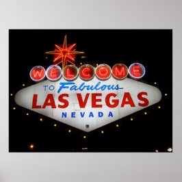 Välkommen till Fabulous Las Vegas Neon Poster Skri