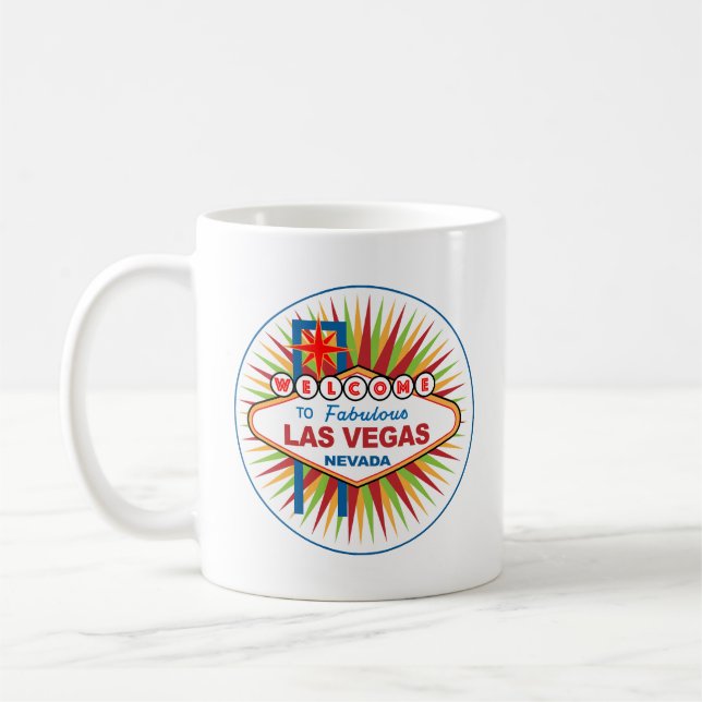 Välkommen till Fabulous Las Vegas Nevada Kaffemugg (Vänster)