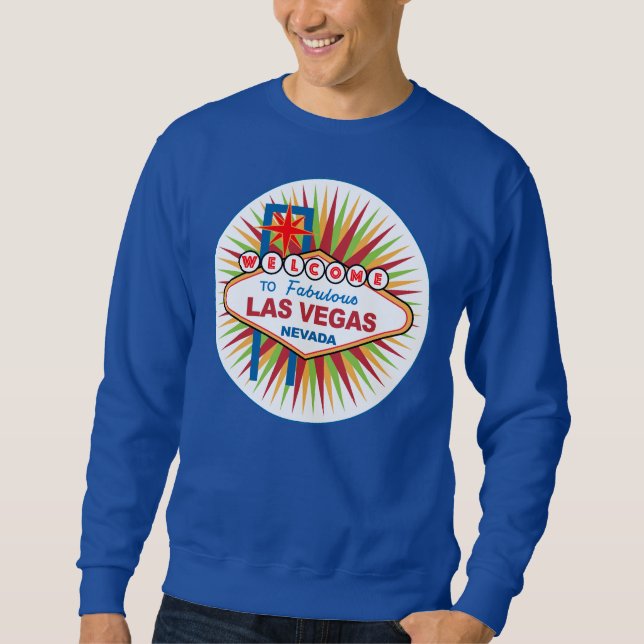 Välkommen till Fabulous Las Vegas Nevada Lång Ärmad Tröja (Framsida)