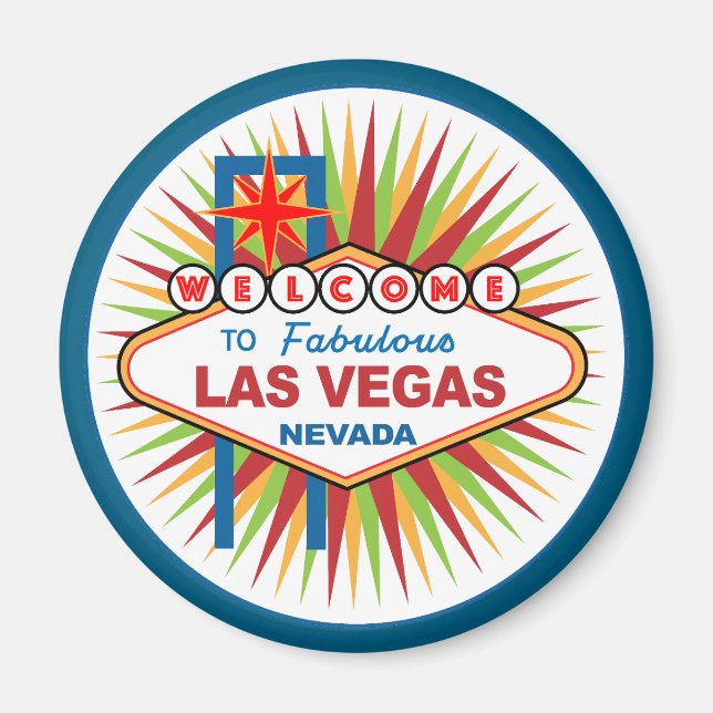 Välkommen till Fabulous Las Vegas Nevada Magnet (Framsidan)