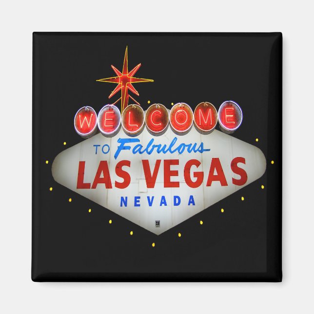 Välkommen till Fabulous Las Vegas Nevada Magnet (Framsidan)
