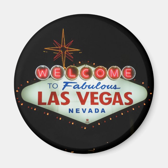 Välkommen till Fabulous Las Vegas - Nevada Magnet (Framsidan)