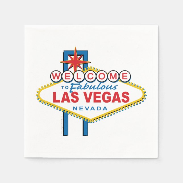 Välkommen till Fabulous Las Vegas Pappersservett (Framsidan)