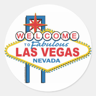 Välkommen till Fabulous Las Vegas Runt Klistermärke