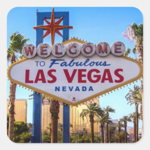 Välkommen till Fabulous Las Vegas Square Stickers Fyrkantigt Klistermärke