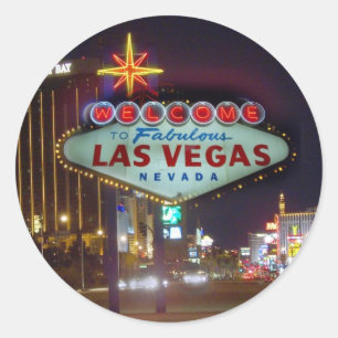 Välkommen till Fabulous Las Vegas Stickers Runt Klistermärke