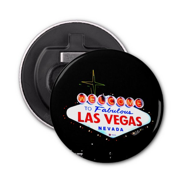 Välkommen till Fabuous Las Vegas Nevada Sin City Flasköppnare (Framsidan)