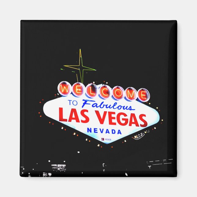 Välkommen till Fabuous Las Vegas Nevada Sin City Magnet (Framsidan)
