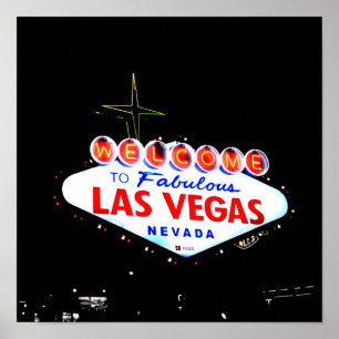 Välkommen till Fabuous Las Vegas Nevada Sin City Poster