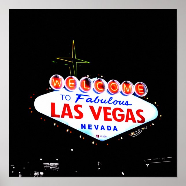 Välkommen till Fabuous Las Vegas Nevada Sin City Poster (Framsidan)