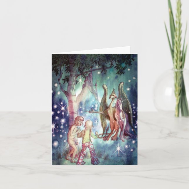 Välkommen till Fairyland Note Card Kort (Framsida)