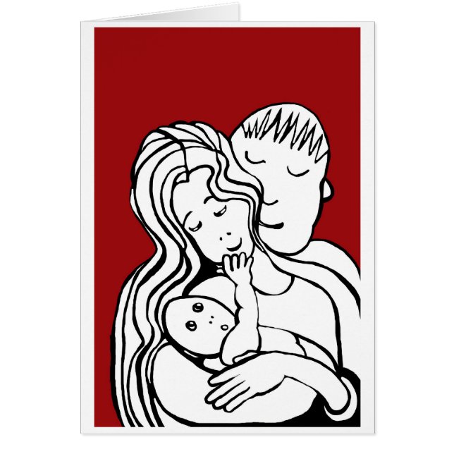 Välkommen till familjen hälsningskort (Framsidan)