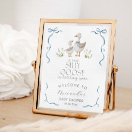 Välkommen till fåniget Goose Baby Shower Poster