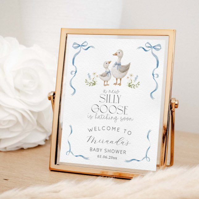 Välkommen till fåniget Goose Baby Shower Poster (Skapare uppladdad)