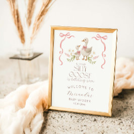 Välkommen till fåniget Goose Girl Baby Shower Poster