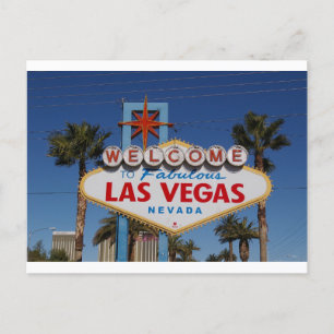 Välkommen till fantastiska Las Vegas-skylten Vykort