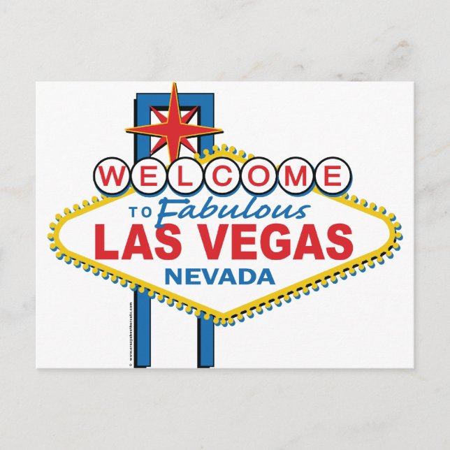 Välkommen till fantastiska Las Vegas Vykort (Framsida)