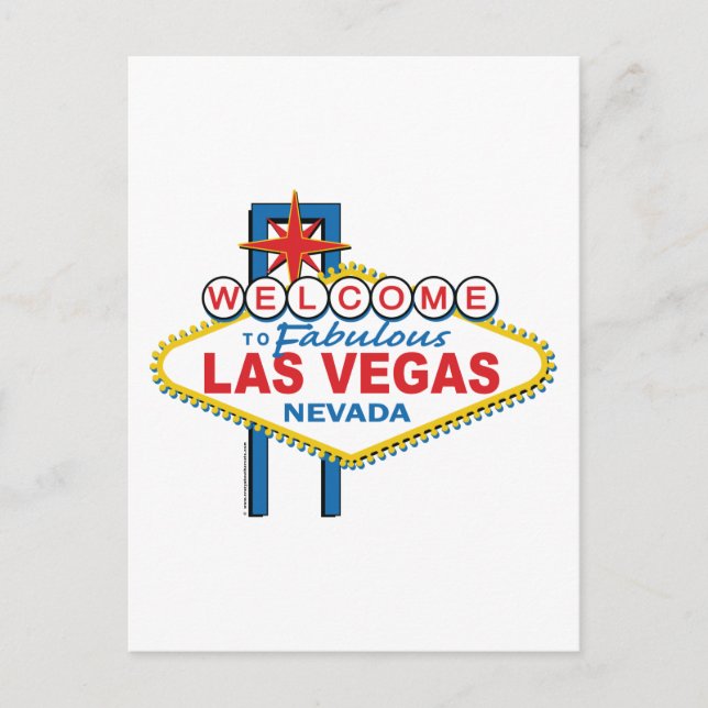 Välkommen till fantastiska Las Vegas Vykort (Framsida)