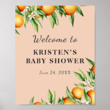 Välkommen till Färg Baby Shower Orange