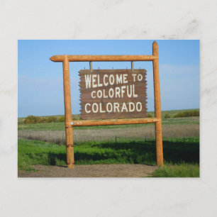 välkommen till färgat Colorado Post Card Vykort