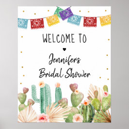 Välkommen till Fiesta Cactus Boho Möhippa Poster