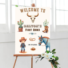 Välkommen till First Rodeo CowboyFödelsedagsfest P Poster
