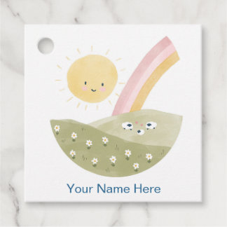 Välkommen till flocken Baby Shower Watercolor Gåvor Etiketter