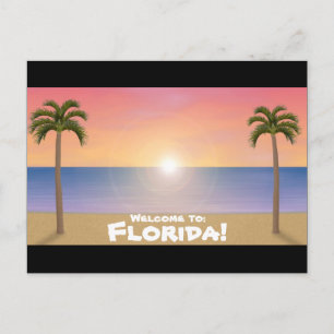 Välkommen till Florida: Beach Scene-vykort Vykort