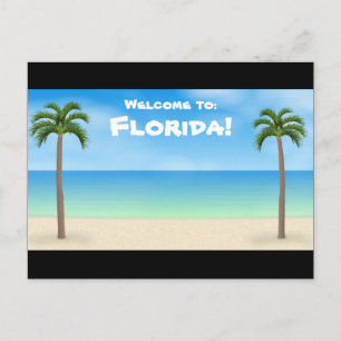 Välkommen till Florida: Beach Scene-vykort Vykort