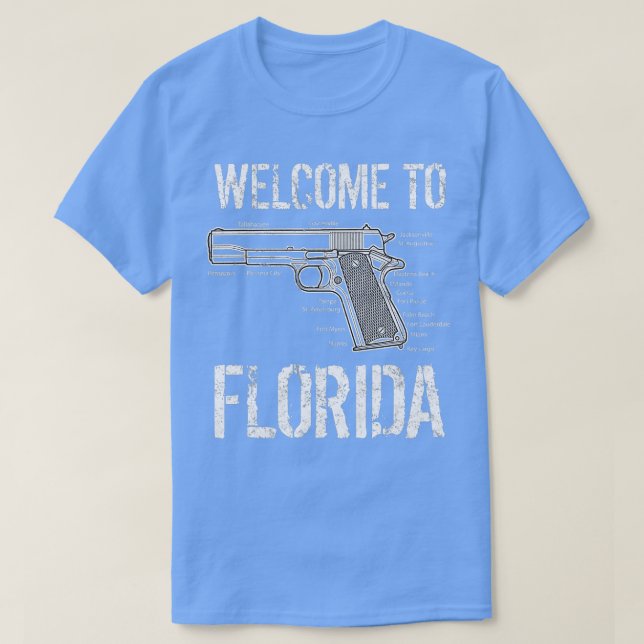 Välkommen till Florida, Gunshine State T Shirt (Design framsida)