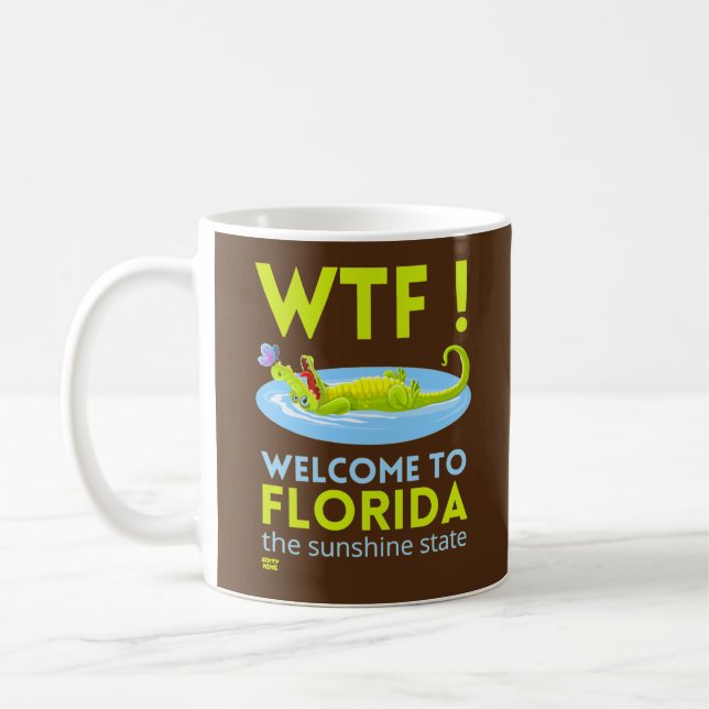 "VÄLKOMMEN TILL FLORIDA" lustigt     Kaffemugg (Vänster)