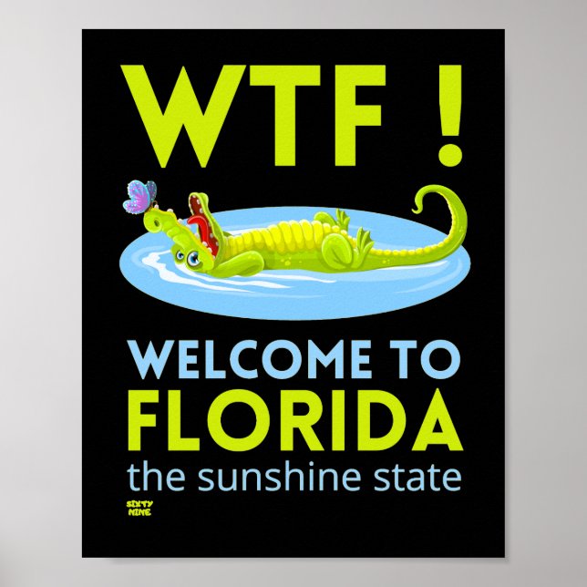 "VÄLKOMMEN TILL FLORIDA" lustigt Poster (Framsidan)