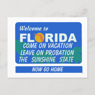 Välkommen till Florida på semester på villkorlig d Vykort