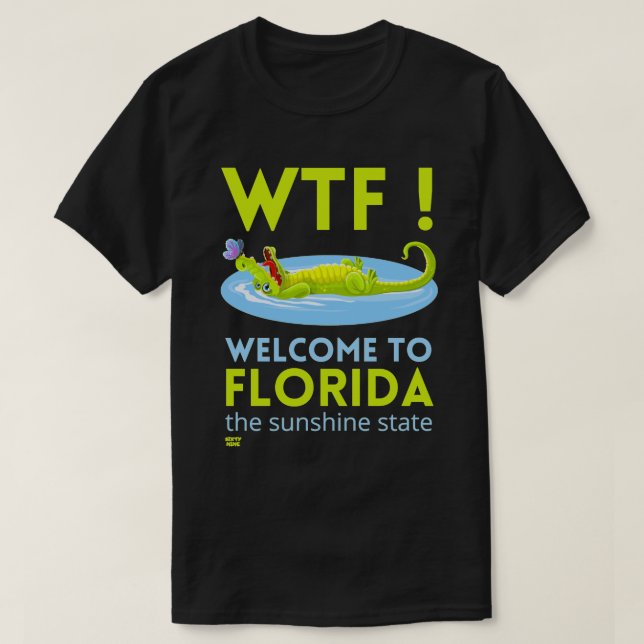 "VÄLKOMMEN TILL FLORIDA" rolig T Shirt (Design framsida)