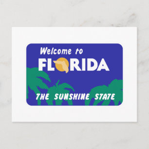 Välkommen till Florida - USA Road Sign Vykort