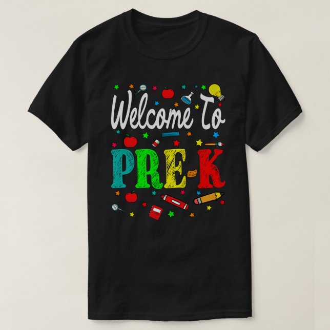 Välkommen till före K Back to school T Shirt (Design framsida)