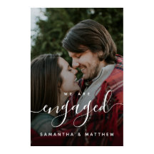 Välkommen till förlovningsfestskylt med foto