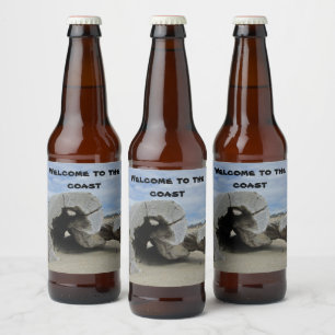 Välkommen till fotnoten i Stilla havsområdet i Kus Ölflaska Etikett