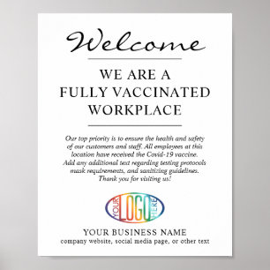 Välkommen till fullständig Logotyp för vaccinerade Poster