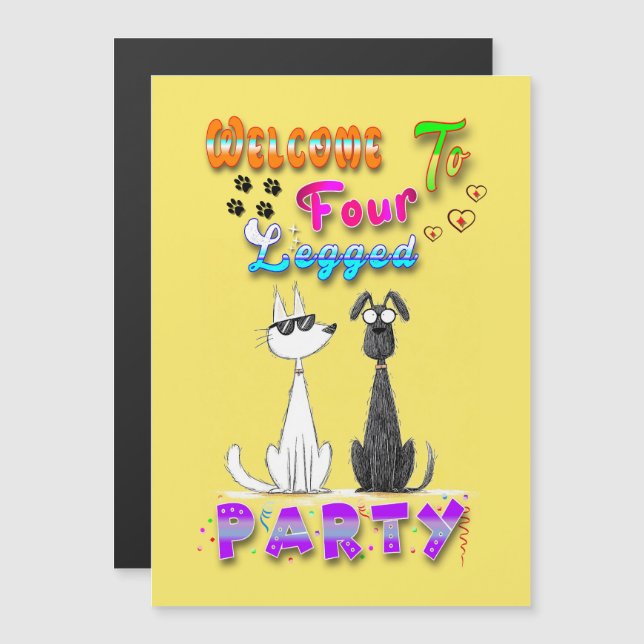 Välkommen till fyra Party (Fram/baksida)