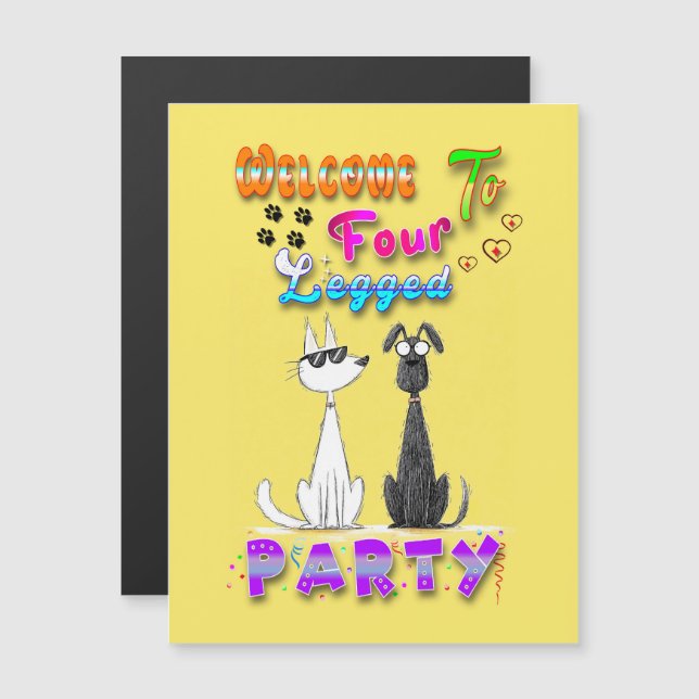Välkommen till fyra Party (Fram/baksida)