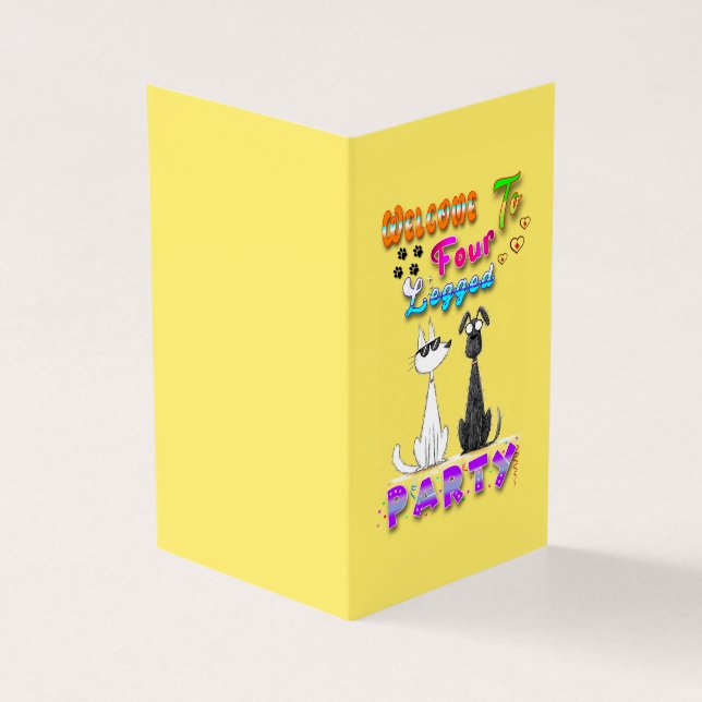 Välkommen till fyra Party Kort (Utsida)