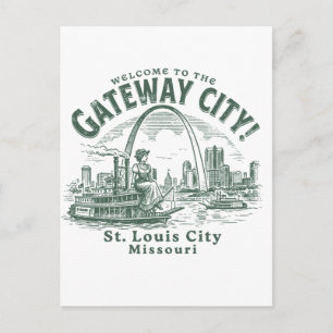 Välkommen till Gateway City St. Louis City Missour Vykort