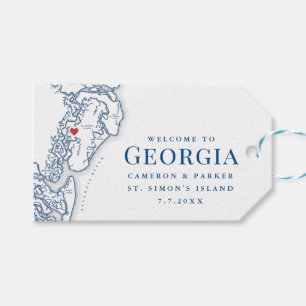 Välkommen till Georgien Karta Elegant bröllop Presentetikett