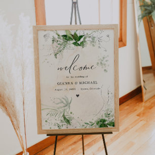 Välkommen till GIANNA Boho Etherial Greenery Bröll Poster